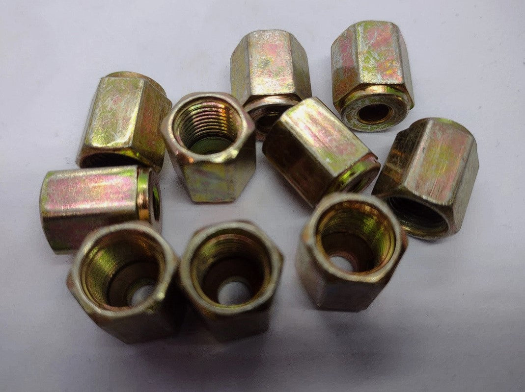10mm x 1mm Female Brake Nuts for 3/16" Pipe (10)