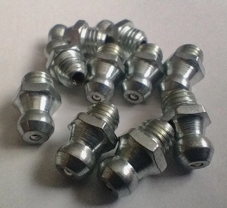 1/4" UNF Grease Nipples Straight (10)