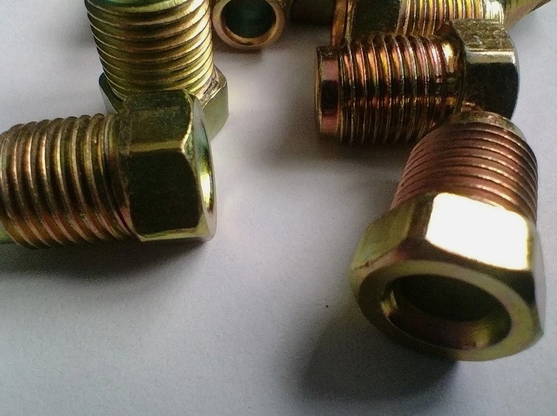 10 x 1mm Brake Pipe Nuts Male Short for 3/16 Pipe (10)