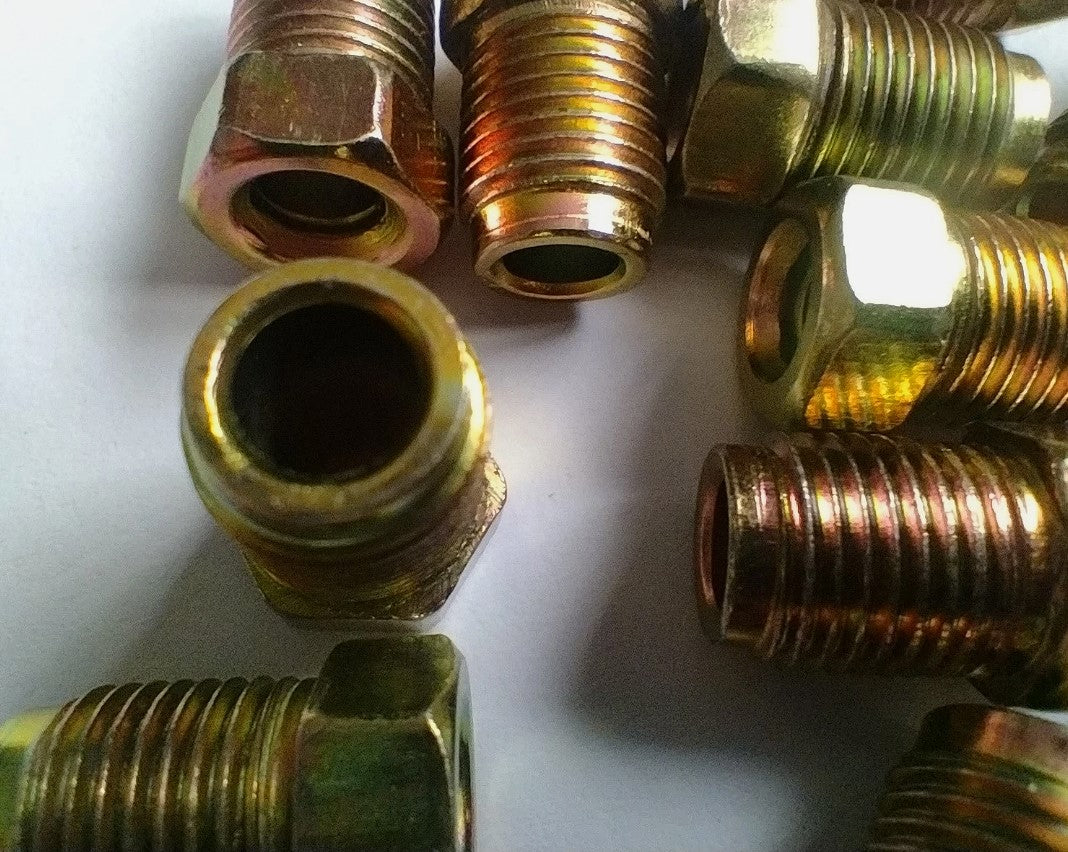 10 x 1mm Brake Pipe Nuts Male Short for 3/16 Pipe (10)